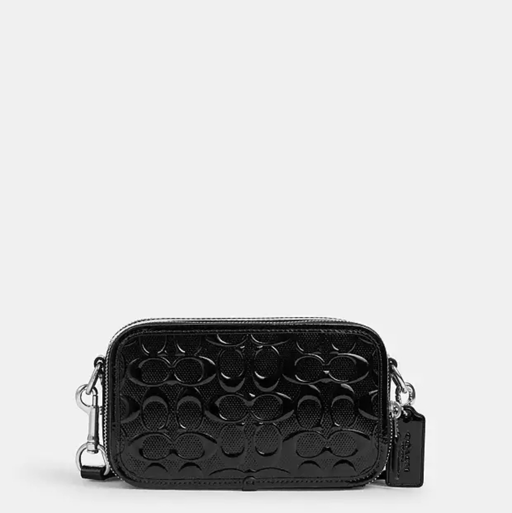 Coach Wyatt Black Messenger Bag with Silver Hardware CV420-SVBK